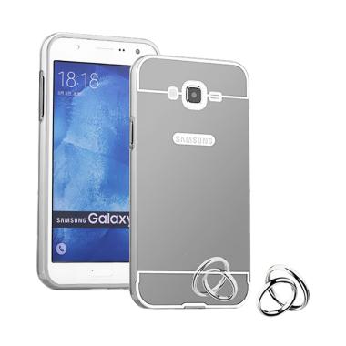 Jagostu Bumper Mirror Casing for Samsung Galaxy J7 2015 - Silver