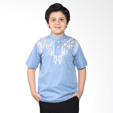 Versail Kids Junior M 7064 Biru Siluet Baju Koko Anak - Blue