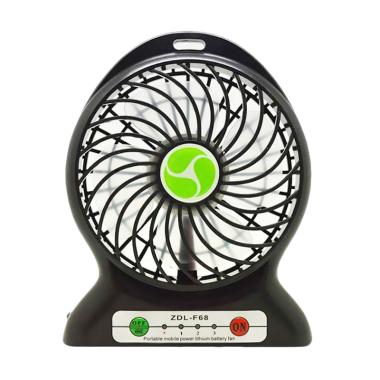 Mini Fan Portable ZDL F6B Powerbank Recharger Fan - Hitam