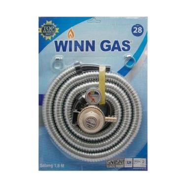 Winn Gas Paket Selang Regulator Gas - Silver [1.8 m] Silver