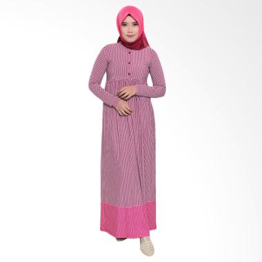 Zoya Fashion Inner Ummi Stripe Dress Muslim - Fanta