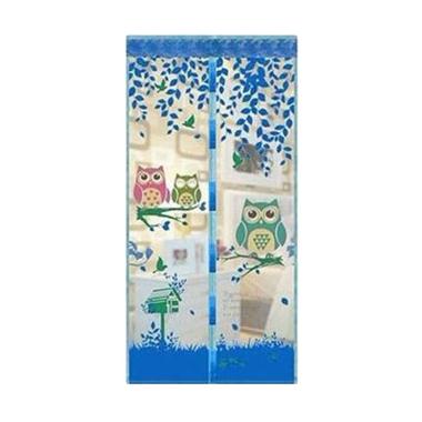Home-Klik Motif Owl Tirai Magnet Anti Nyamuk - Biru