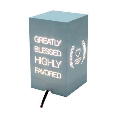 Lantern Shaggy Blessed Box Lampu Hias - White