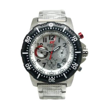 Swiss Army SA9978 Jam Tangan Pria - Silver Putih