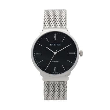 Rhythm FI1606S 02 Stainless Jam Tangan Pria - Silver Black