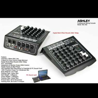 Mixer Audio ASHLEY MIX 400 / MIX400 - 4 Channel ORIGINAL