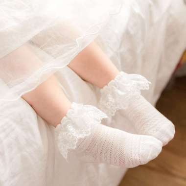 OEM ONE-P92 Kaos Kaki Renda Anak Perempuan Kids Socks Pakaian Bayi Kaos Kaki Bayi Ala Putri Bahan Ka