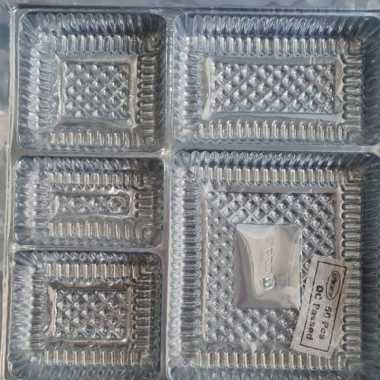 Mika Sekat 5 Alas Kotak Nasi Ukuran 20x20 / Nasi Box Tray 20 isi 50 pcs Bening
