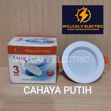 LAMPU DOWNLIGHT LED 3W 3 WATT / LAMPU LED TANAM PLAFON 3W 3 WATT cahaya putih