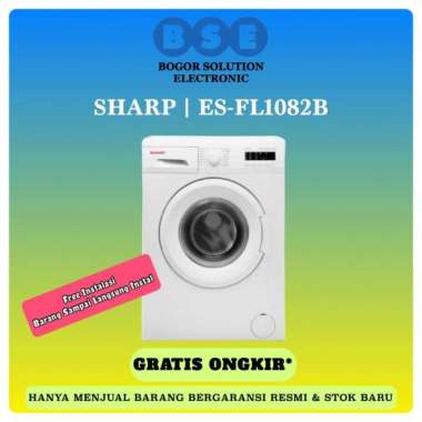 MESIN CUCI FRONT LOADING 8KG SHARP ESFL1082B | ES-FL1082B 8 KG