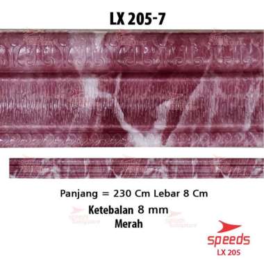 SPEEDS Wallpaper Dinding Walpaper Dinding Lis Foam Wall Sticker Foam 2.3 M 205-7 LIS MERAH