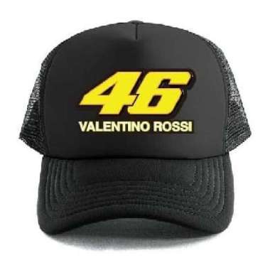 Topi Trucker Moto GP Fans 46 Valentino Rossi Yamaha Club Sablon Race Putih