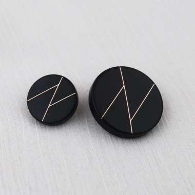 Kancing Baju Cantik Mewah Unik Kancing Jamur Othello Black Button Othello 15mm