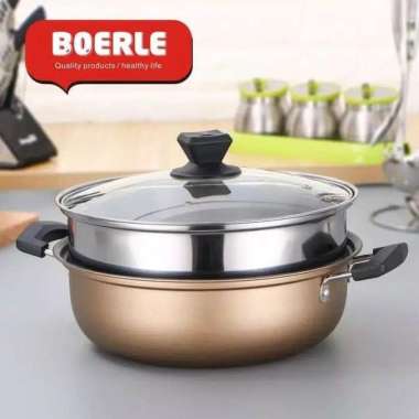 1 SET 2 PCS PANCI KUKUS STEAMER DANDANG WARNA BAKPAO KUE 2 SUSUN