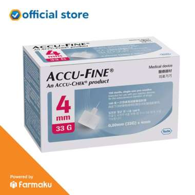 Accu-Fine Pen Needle / Jarum Insulin 33G 4mm by Accu-Chek