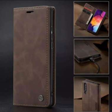 CASE CASEME SAMSUNG A70 FLIP CASE DOMPET KULIT ORIGINAL