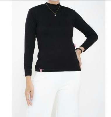 Baju Manset Wanita Lengan Panjang Inner Dalaman Cewek Bahan Kaos Merah