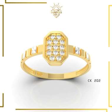 CINCIN EMAS ASLI KADAR 300% DAN KADAR 375% CINCIN DEWASA CINCIN REMAJA WANITA CK 202 8K