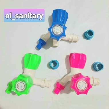 keran double cabang kran air mesin cuci kran plastik kran pvc