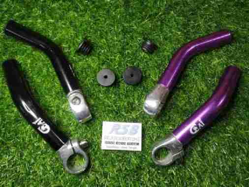 bar end tanduk stang sepeda ungu hitam CAI handlebar aluminium Alloy