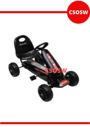 Berwyn Go Kart Anak Foot Pedal Gokart Mainan Motorik Anak Kecil Hitam