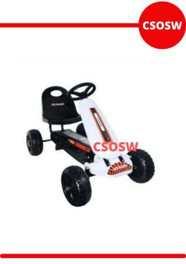 Berwyn Go Kart Anak Foot Pedal Gokart Mainan Motorik Anak Kecil Putih