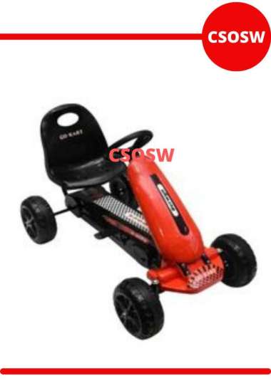 Berwyn Go Kart Anak Foot Pedal Gokart Mainan Motorik Anak Kecil Merah