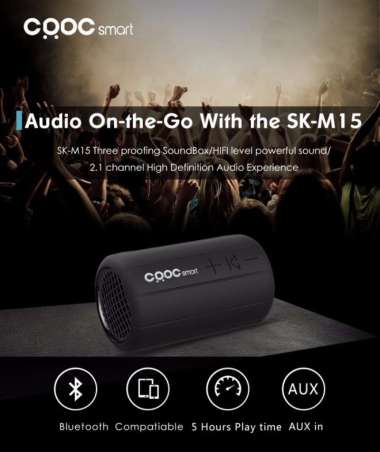 Speaker Mini Wireless Bluetooth Waterproof Portable Sepeda CRDC SK-M15