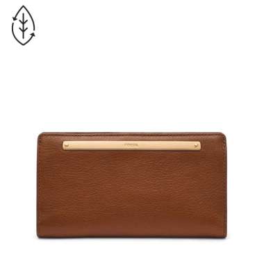 Fossil Liza Slim Bifold Brown Leather Dompet Wanita - SL7891G-200