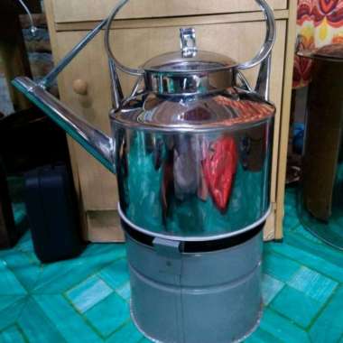 Set Anglo Drum + Teko Ceret Angkringan stainless tebal 4 liter, Murah