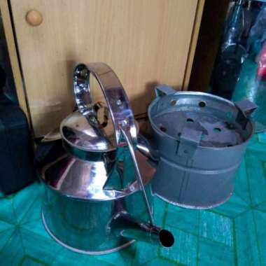 Set Anglo Seng + Teko Ceret Angkringan stainless tebal 4 liter, Murah