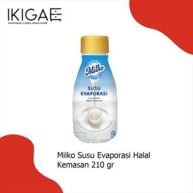 MILKO SUSU EVAPORASI HALAL / SUSU LEMAK NABATI EVAPORASI 210 GR