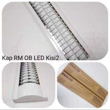 KAP FITTING LAMPU BOHLAM NEON LED 120CM RM OUTBOW 2X18W REFLEKTOR KISI