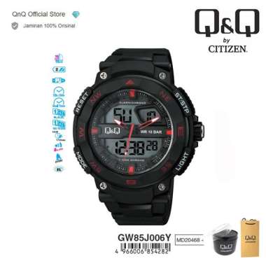 Q&Q QnQ QQ Original GW85 Jam Tangan Pria Digital GW85J006Y Anti Air Sport Black