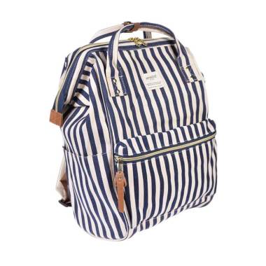Anello Oxford Backpack Cotton Stripe Navy