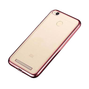 OEM Case Shining Chrome Softcase Ca ... aomi Redmi 3X - Rose Gold