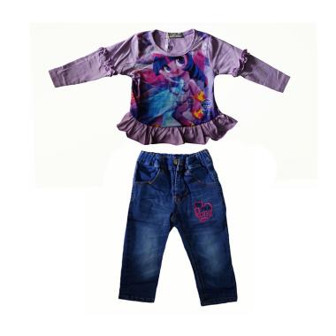 Lil Rose Pony Renda Ungu G Baju Setelan Anak - Purple