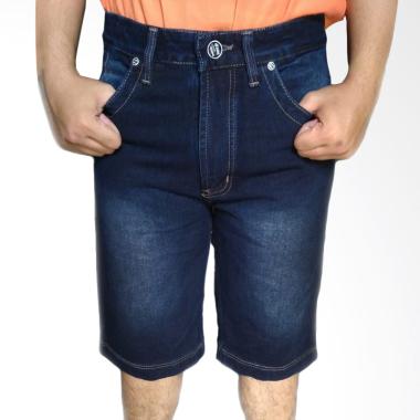 Evergreen HR 7868 Jeans Celana Pendek Pria - Biru Dongker