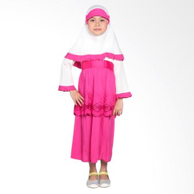 Pretty Girl 2Melodi Dress Muslim Anak - Fushia