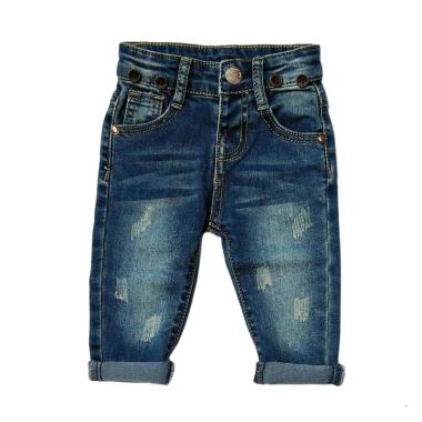 Chloebaby Shop F1051E Zig Zag Celana Ripped Jeans Anak