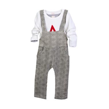 Chloebaby Shop Wearpack Star F974 Setelan Pakaian Anak - Putih