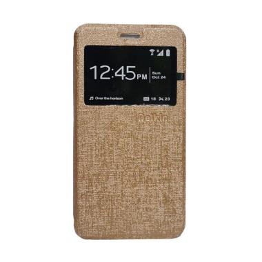 Delkin Flip Cover Casing for Xiaomi Redmi 3S or Pro - Gold