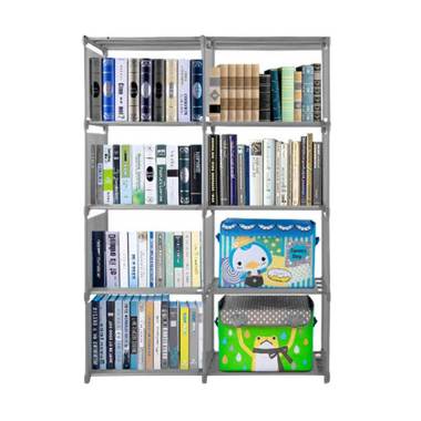 Godric Rak Buku Portable DOUBLE / L ... 5 x 30 x 125 CM - Abu-Abu