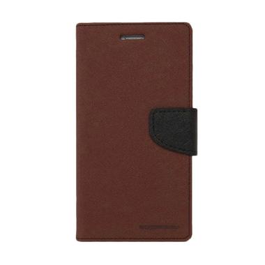 Mercury Fancy Diary Casing for Xiaomi Note Pro - Coklat Hitam