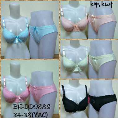 LYDYLY BH SET DD 988 BRA CUP BUSA ADA KAWAT SIZE 34 36 38 CELANA DALAM FREE SIZE 36