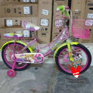 Sepeda Anak Perempuan 18 inch Genio Tania Kids Mini 18" Keranjang