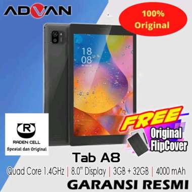 Advan Tab A8 Ram 3/32 GB Tablet Android 4G Ukuran 8 Inch Tab 4G Murah Garansi Resmi 1 Tahun
