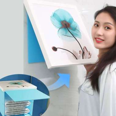 Tempat Penyimpanan Kamar Mandi Rak Dinding - Bisa Buka Tutup dan Jadi Lukisan / Rak sulap Storage Pe