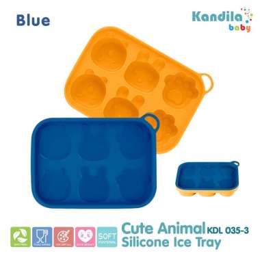 Kandila Baby Cute Animal Silicone Tray - Blue