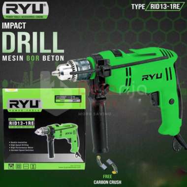 Ryu RID 13-1 RE Mesin Bor Tangan 600 Watt 13MM RID 13 1 RE bor listrik Hijau